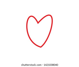 Heart love symbol design concept element vector. Valentine heart design illustrator element for valentine day, gift, wedding, icon.