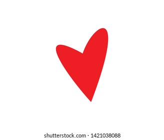 Heart love symbol design concept element vector. Valentine heart design illustrator element for valentine day, gift, wedding, icon.