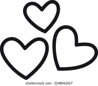 heart love symbol design concept element vector. Valentine hearth design illustrator element for valentine day, gift, wedding, icon.