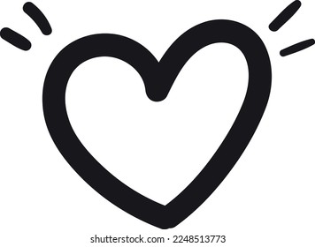 heart love symbol design concept element vector. Valentine hearth design illustrator element for valentine day, gift, wedding, icon.