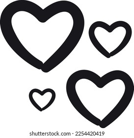 Herz-Liebe-Symbol Design-Element Vektorgrafik. Valentiner Herd Design Illustrator Element für Valentinstag, Geschenk, Hochzeit, Ikone.