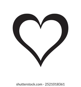 Heart Love Symbol icon. Black love icon Vector Design illustration Solid and Outline Vector Hearts. Love heart silhouette vector arts illustration. Collection of Love Heart Symbol Icon.