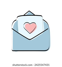 A heart. love. a symbol of love. red. guy. young woman. to stretch out. arm. valentine card. the icon. doodle. colored. vector. on a white background. flat.