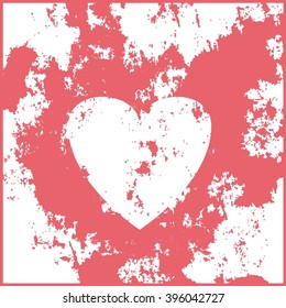 Heart love symbol with rustic concept