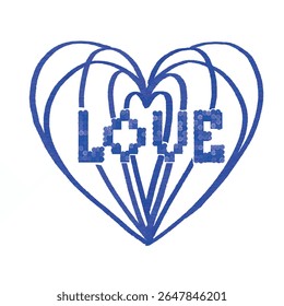 heart love text print pattern. fashion and more
