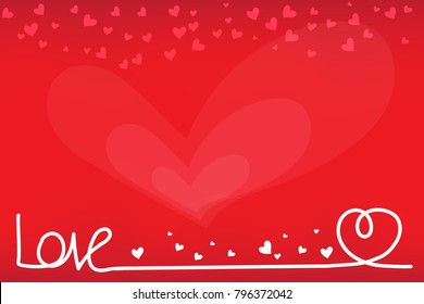heart and love text, valentine's day background