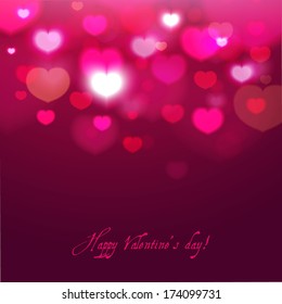 heart love valentine vector background bokeh
