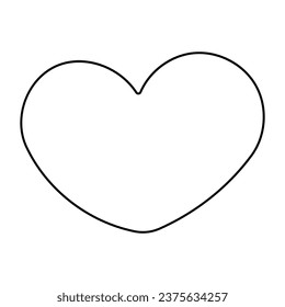 heart love valentine wedding date line doodle