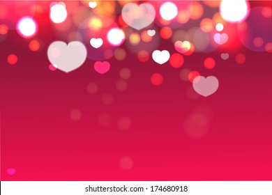 heart love  valentine's bokeh background