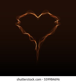 Heart love Valentine's Day Abstract wave yellow