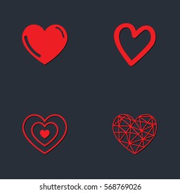 Heart, love,  Valentine's Day, icon, sketch