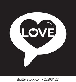 Heart Love , Valentines day illustrations and typography elements