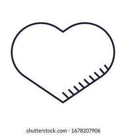 heart love valentines day isolated icon vector illustration design