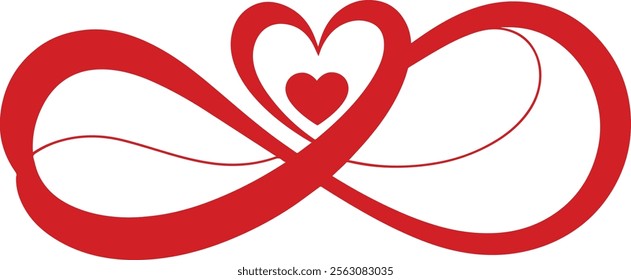 Heart, love valentine's day red heart vector art illustration