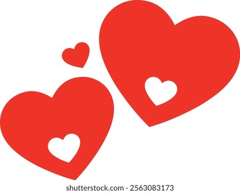 Heart, love valentine's day red heart vector art illustration