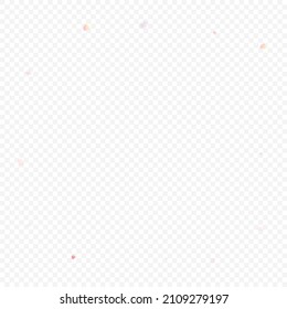 Heart love vector background. Valentine frame. Pink hearts confetti. Scattered love symbols. Random falling heart shape on transparent background. Beautiful Invitation, Greeting Card Illustration.