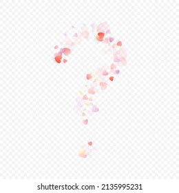 Fondo vectorial de amor cardíaco. Marco de San Valentín. Confeti de corazones rosados. Símbolos de amor dispersos. Forma cardíaca al azar sobre fondo transparente. Hermosa Invitación, Ilustración De Tarjeta De Saludo.