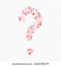 Heart love vector background. Valentine frame. Pink hearts confetti. Scattered love symbols. Random falling heart shape on transparent background. Beautiful Invitation, Greeting Card Illustration.