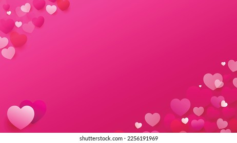 Heart love vector background. Valentines frame. Pink hearts background. Love background design illustration. Valentine background. Love heart