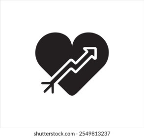 Ilustración de diseño de Vector de amor de corazón