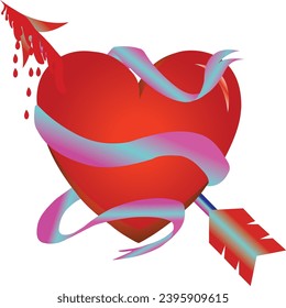 Heart love vector design on a white background