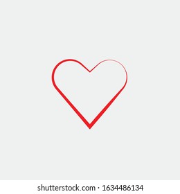Heart love vector icon for valentines