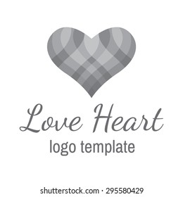 Heart love vector logo design template. Happy Valentines day concept icon.