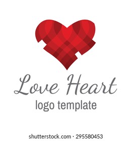 Heart love vector logo design template. Happy Valentines day concept icon.