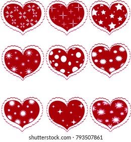 heart love vector set