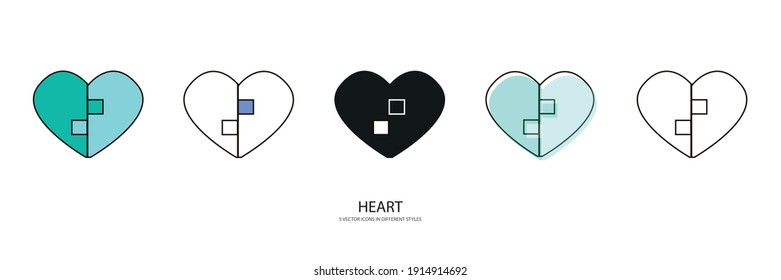 HEART and love vector type icon