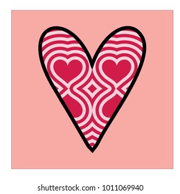 Heart love vector. Valentine card love hearts vector. 