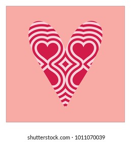 Heart love vector. Valentine card love hearts vector. 