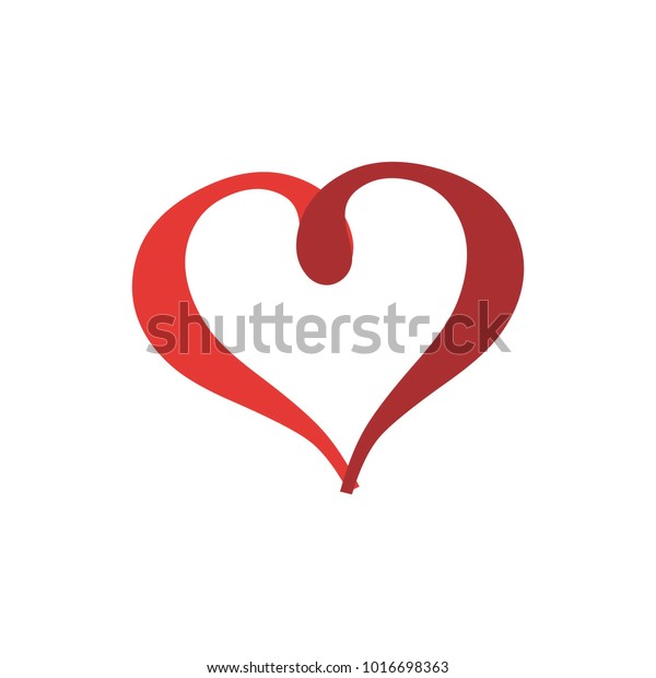 Heart Love Vector Valentine Card Love Stock Vector Royalty Free