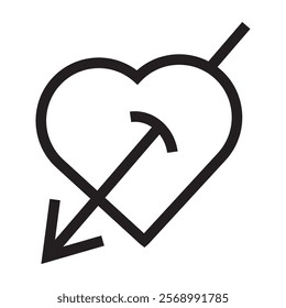 Heart Love Vector.Various simple black vector heart love icon.Vector illustration EPS 10.