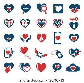 heart love web icons for user interface design