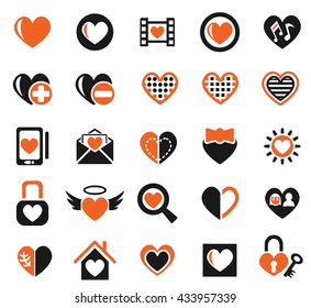 heart love web icons for user interface design