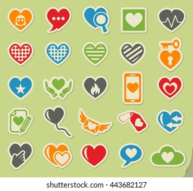 heart love web icons for user interface design