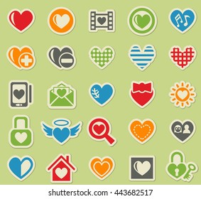 heart love web icons for user interface design
