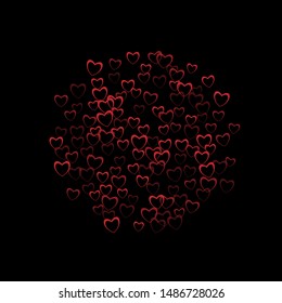 Heart love which consists of isolated elements. Modern style with beautiful elements in heart love. Can be used as print, wallpaper, cards, valentine cards, banner, background and etc.