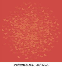 Heart love which consists of isolated elements. Modern style with ethnic elements in heart love. Can be used as print, wallpaper, cards, valentine cards, logo, background and etc.