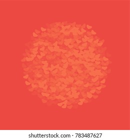 Heart love which consists of isolated elements. Modern style with ethnic elements in heart love. Can be used as print, wallpaper, cards, valentine cards, logo, background and etc.