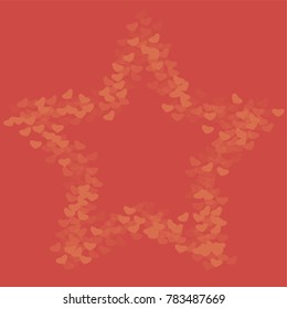 Heart love which consists of isolated elements. Modern style with ethnic elements in heart love. Can be used as print, wallpaper, cards, valentine cards, logo, background and etc.