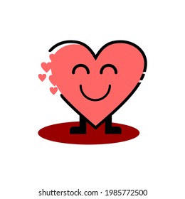 heart love wich smile face logo icon simple