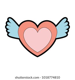 heart love with wings
