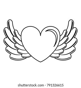 heart love with wings