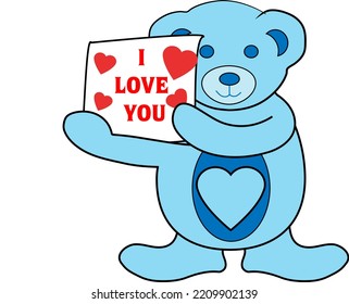 heart i love you teddy bear