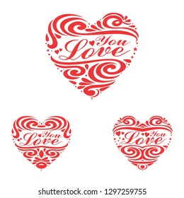 Heart Love You vector