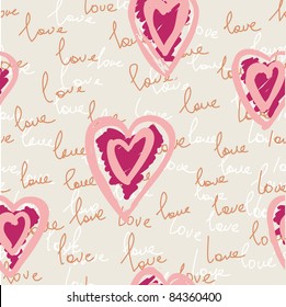 heart lovely seamless pattern