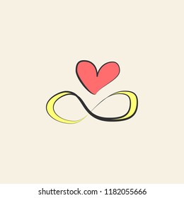 heart of lovers sketch illustration. Element of colored wedding icon for mobile concept and web apps. Sketch style heart of lovers icon can be used for web and mobile