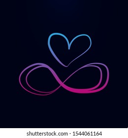 Heart of lovers sketch nolan icon. Simple thin line, outline vector of wedding icons for ui and ux, website or mobile application